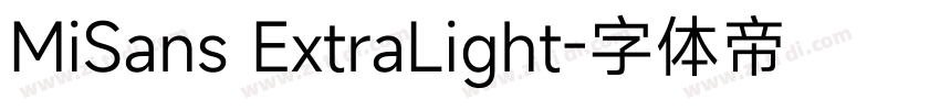 MiSans ExtraLight字体转换